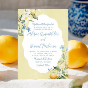La Dolce Vita Lemon Faire-part de mariage Floral