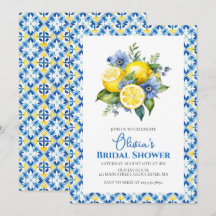 La Dolce Vita Lemon floral Bridal Shower