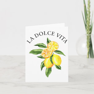 La Dolce Vita Lemon Italian Summer Limoncello Amal Card