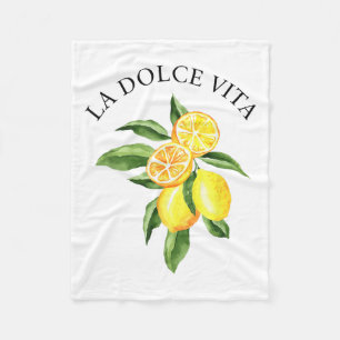 La Dolce Vita Lemon Italian Summer Limoncello Amal Fleece Blanket