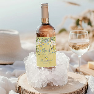 La Dolce Vita Lemon Wedding Wine Bottle Label