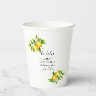 La Dolce Vita Mediterranean bachelorette weekend Paper Cups