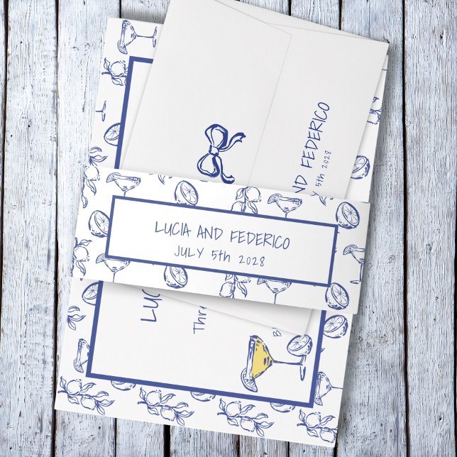 La Dolce Vita mediterranean lemons Invitation Belly Band (Creator Uploaded)