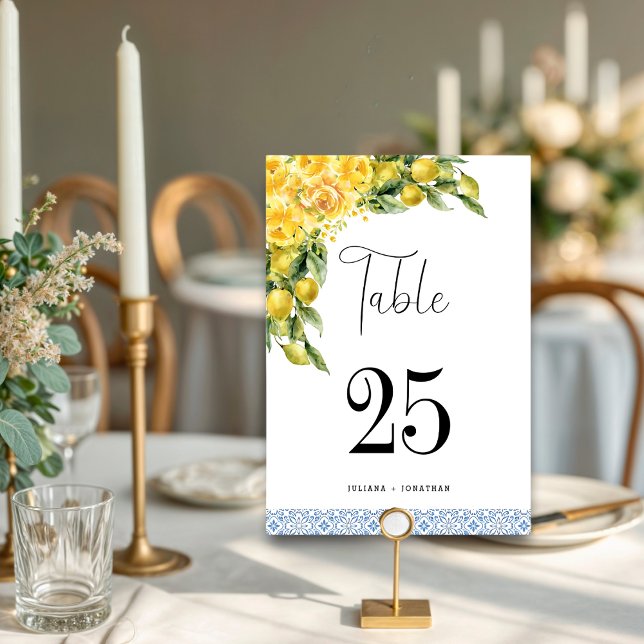 La Dolce Vita - Mediterranean Wedding  Table Number (Creator Uploaded)