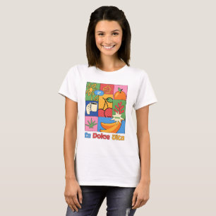 La Dolce Vita Pop Art – Colourful Retro Sweet Life T-Shirt