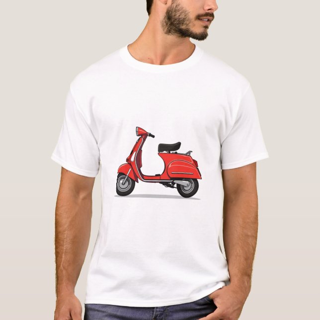 La Dolce Vita: Red Vespa T-Shirt (Front)