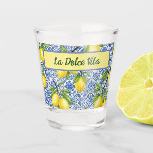 La Dolce Vita Sicilian Lemon, Maiolica Tile Shot Glass