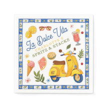 La Dolce Vita Spritz & Stacks Mahjong Party Napkin