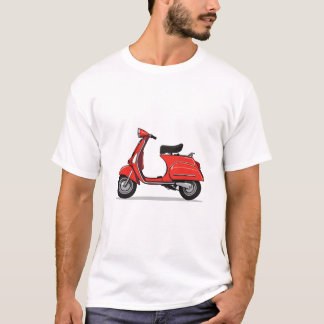 La Dolce Vita : T-shirt rouge vespa