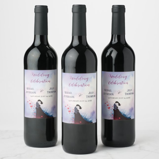 La Dolce Vita Wedding French Inspiration 1940s  Wine Label (Bottles)
