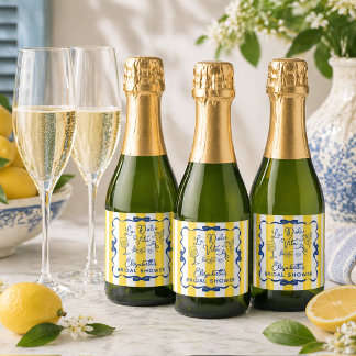 La Dolce Vita Whimsical Italian Bridal Shower Mini Sparkling Wine Label