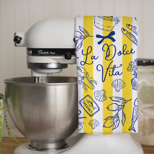 La Dolce Vita Whimsical Italian Themed Kitchen Towel