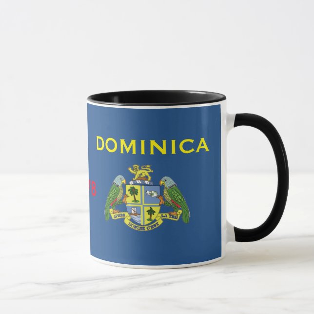 La Dominique - tasse classique de drapeau et de (Droite)