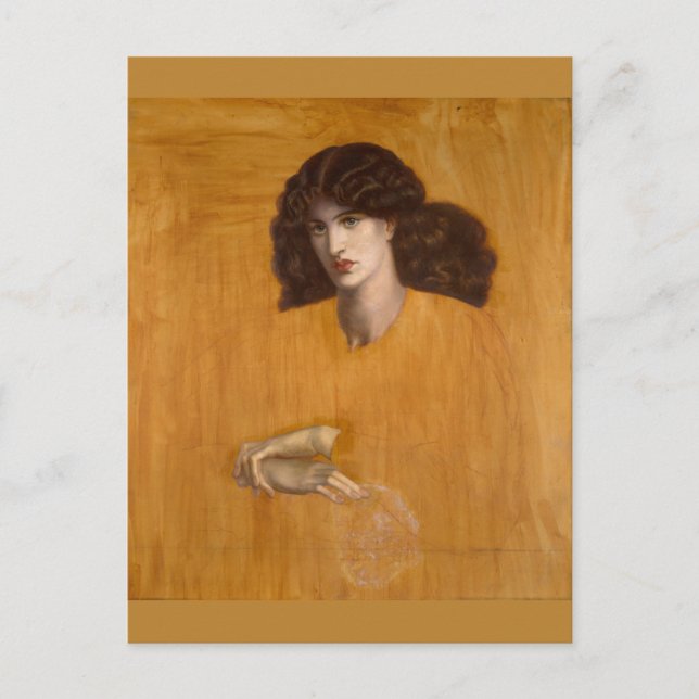 La Donna Della Finestra by Dante Gabriel Rossetti Postcard (Front)