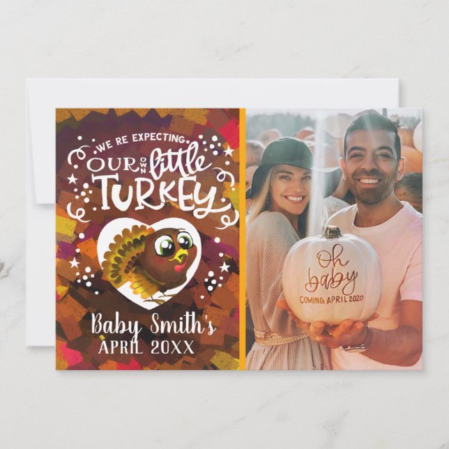 La Faire-part de grossesse de Thanksgiving (Devant)