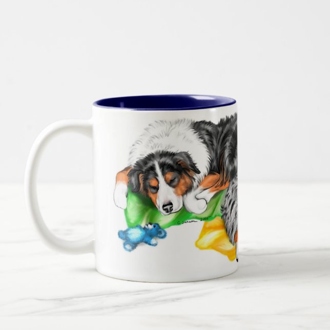La famille des bergers australiens Nap Mug (Gauche)