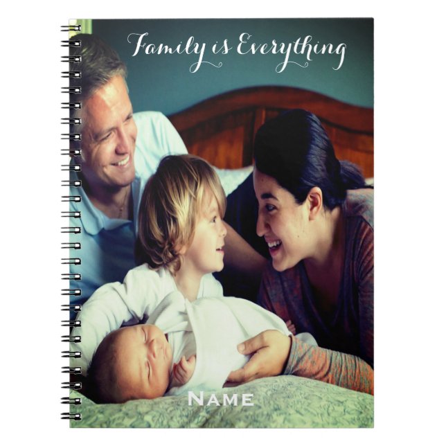 La famille est tout Carnet Spiral personnalisé (Devant)