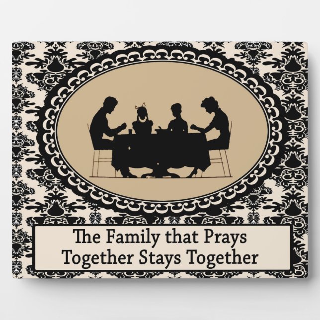 La famille qui prie ensemble Plaque personnalisée (Devant)