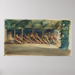 La Farge - Siva Dance At Night Poster