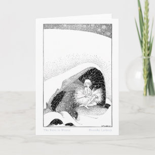 La fée dans la carte 1 d'hiver
