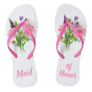 La femme d'honneur Floral Bouquet Les tongs Mariag