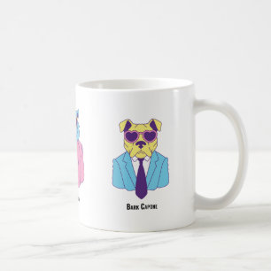 "La Feral Famiglia" Animal Trio in Stylish Suits Coffee Mug