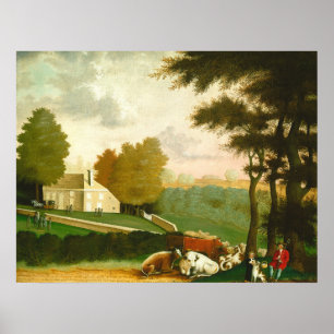 La ferme Cornell - Edward Hicks Affiche d'art