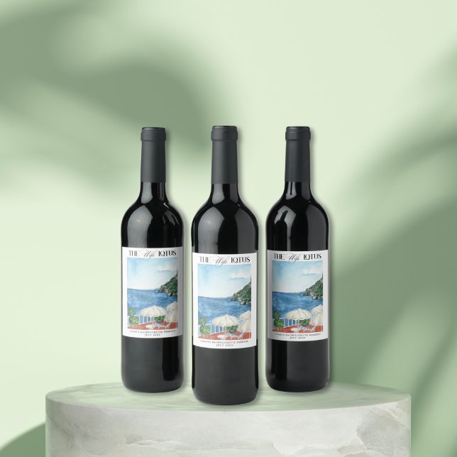 La Fête de la Femme Lotus Bachelorette - Étiquette (Custom Amalfi Coast bachelorette wine label – perfect for a luxe “Wife Lotus” weekend! 🍋🍷 SHOP NOW)