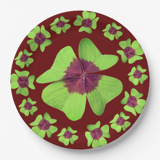 La Fête de la Saint-Patrick  Assiette en carton (Devant)