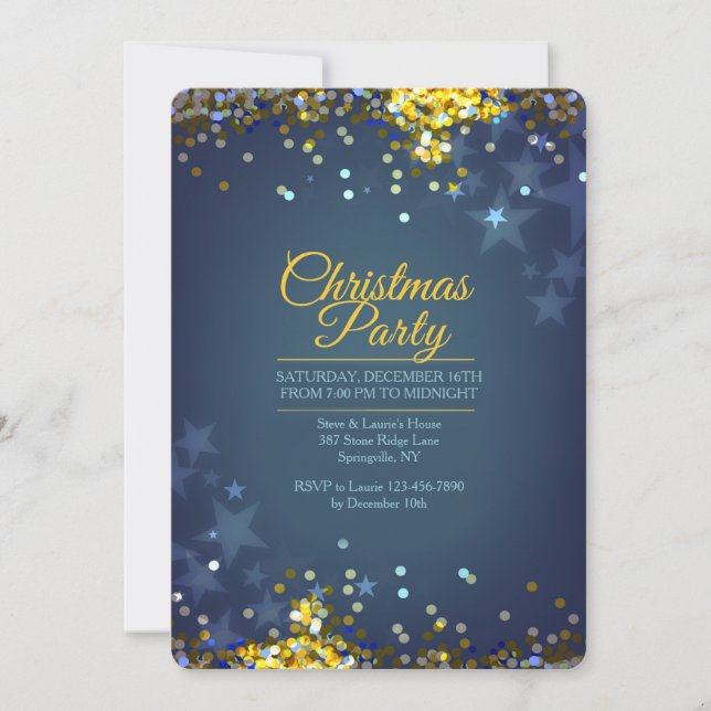 La fête de Noël miroite invitation (Devant)