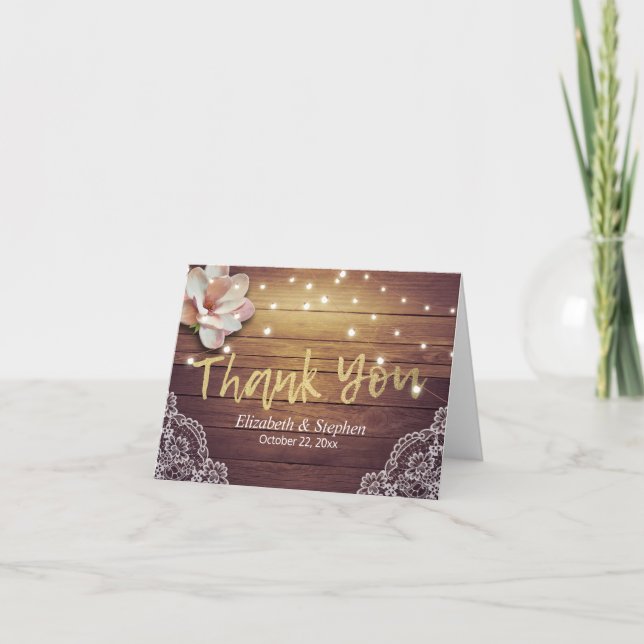 La ficelle florale de Merci de mariage allume la (Devant)