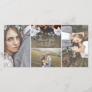 La ficelle florale rustique allume le Merci en