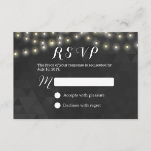 La ficelle moderne d'été allume épouser RSVP