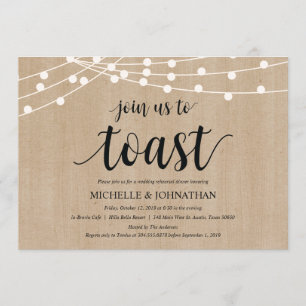 La ficelle rustique allume des invitations de