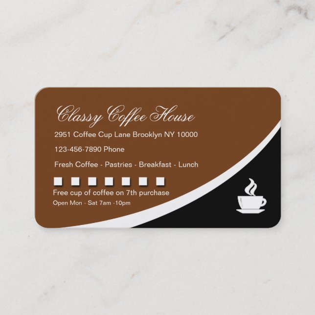 La fidélité de café-restaurant récompense la carte (Devant)
