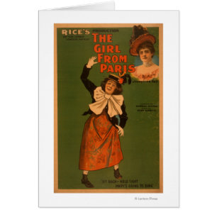 "La fille affiche de musical de théâtre de Paris"
