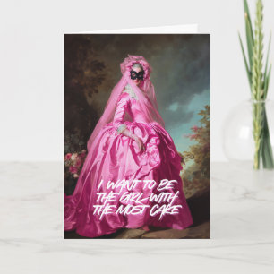 "La Fille Avec Le Plus De Gâteau" Carte De Vœux