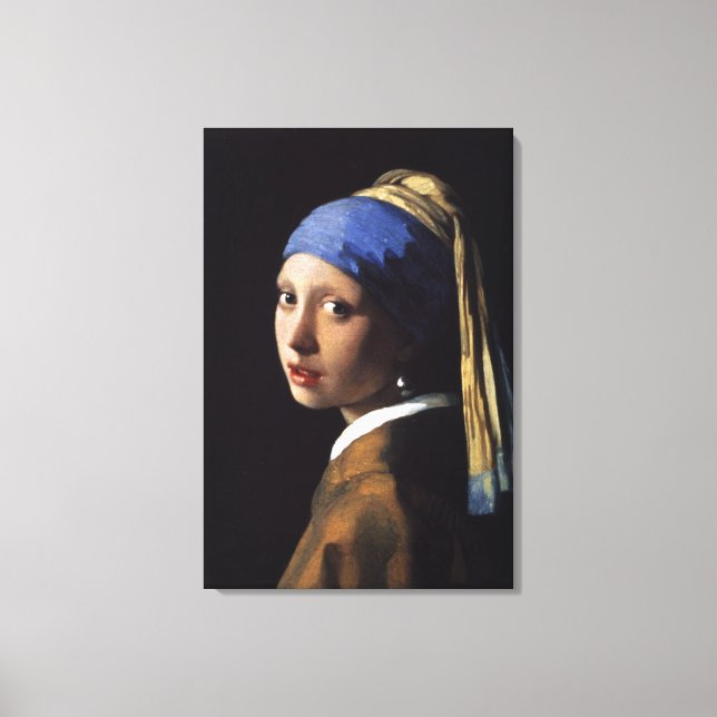La Fille Avec L'Oreille De Perle - Toile Enveloppé (Recto)