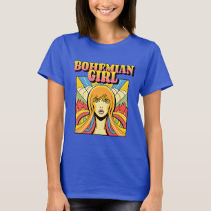 LA FILLE BOHÉMIENNE T-SHIRT DAMES TEE - SHIRTS VIN