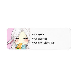 La fille mignonne de chibi avec des oreilles de