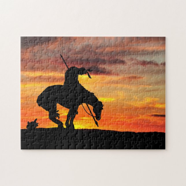La fin du sentier Silhouette Jigsaw Puzzle (Horizontal)