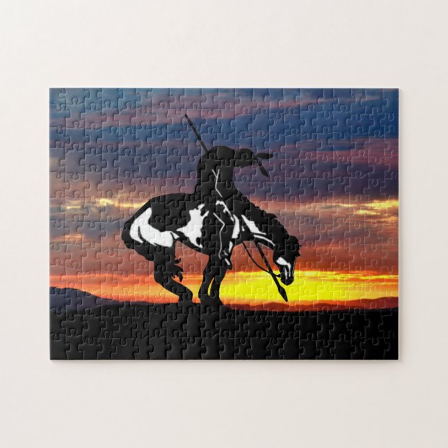 La fin du sentier Silhouette Jigsaw Puzzle (Horizontal)