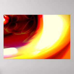 La flamme - Poster en Art numérique Abstrait rouge