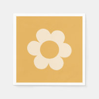 La Fleur 07 Retro Floral Yellow Flower