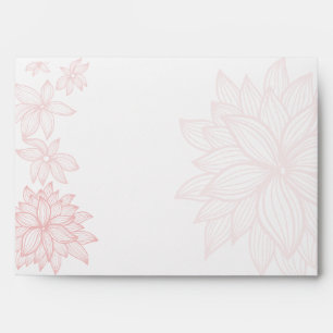 La fleur contournée rougissent enveloppe