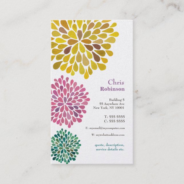 La fleur de dahlia de perle a éclaté le carte de (Devant)