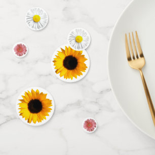 La fleur fleurit des confettis