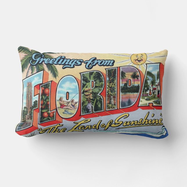 La FLORIDE - la terre du soleil - COUSSIN (Recto)