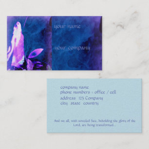 La foi a basé le carte de visite, priant le