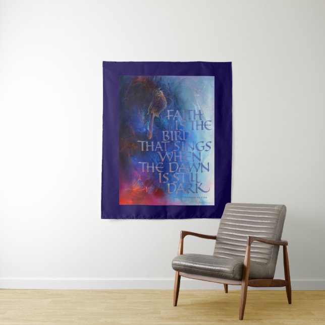 "La foi est l'oiseau qui chante" Tapisserie (En situation)